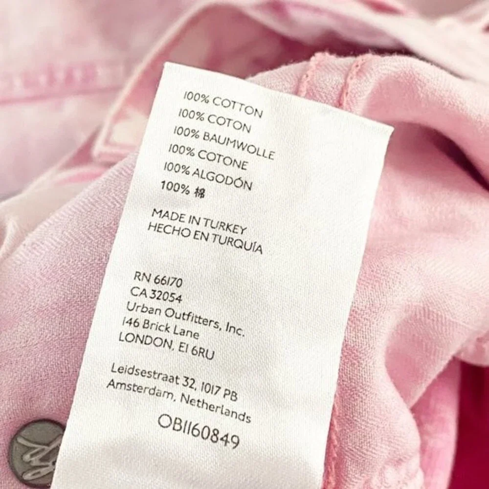 Free People Maggie Jean Acid Wash Pink Button Fly Copped Destroyed Hem 26